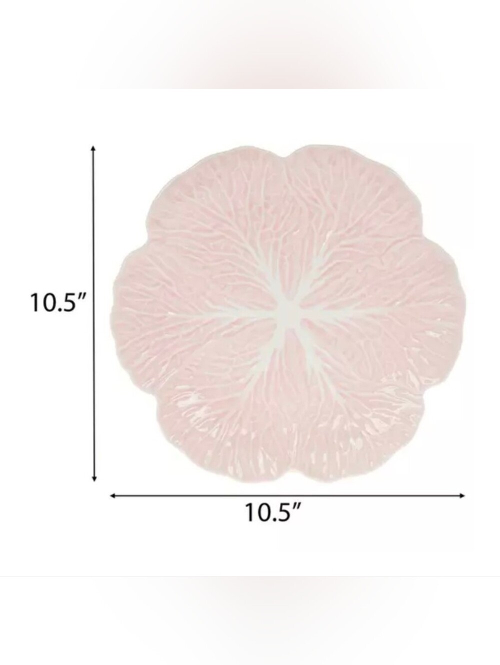 Set Of 4 Pink Cabbage Dinner Plates - Picture 2 of 3